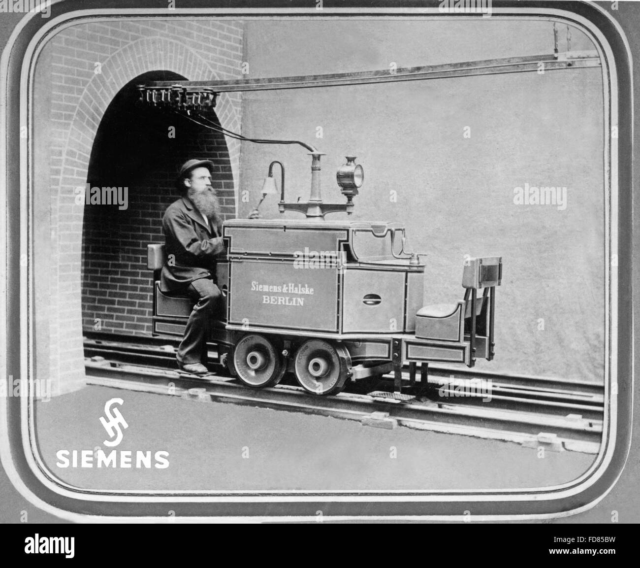 Elektrische Lokomotive in Deutschland, 1882 Stockfoto