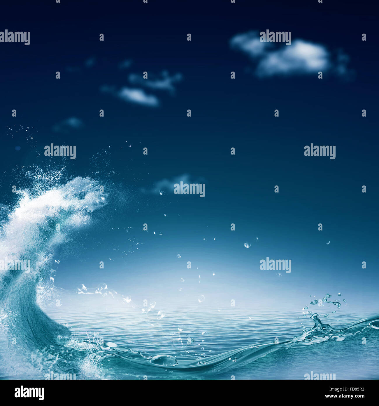 Tiefblaue Meer, natürliche abstrakt für Ihr design Stockfoto