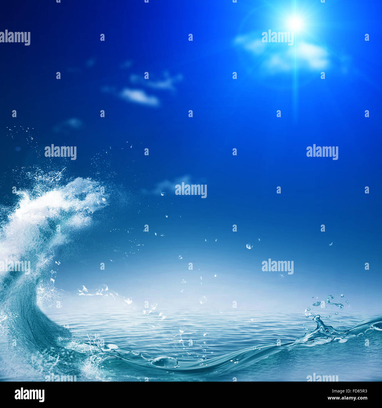 Tiefblaue Meer, natürliche abstrakt für Ihr design Stockfoto