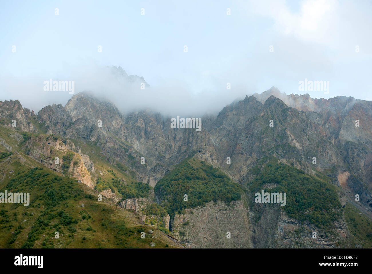 Georgien, Mzcheta-Mtianeti, eine der Georgischen Heerstraße Südlich von Stepanzminda Stockfoto