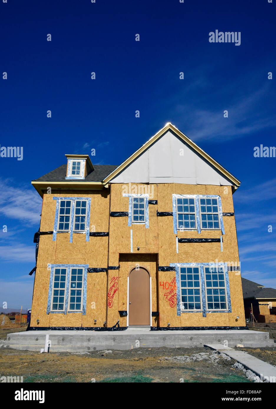 Neues Zuhause, neue Hausbau, neue Familie Wohnung, Bau von Häusern Stockfoto