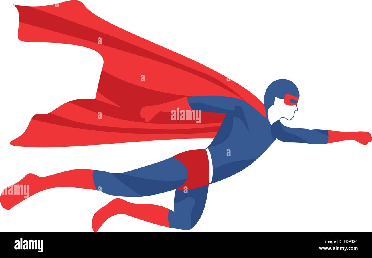 Vektor Fliegenden Superman Figur Symbol Stock Vektorgrafik Alamy