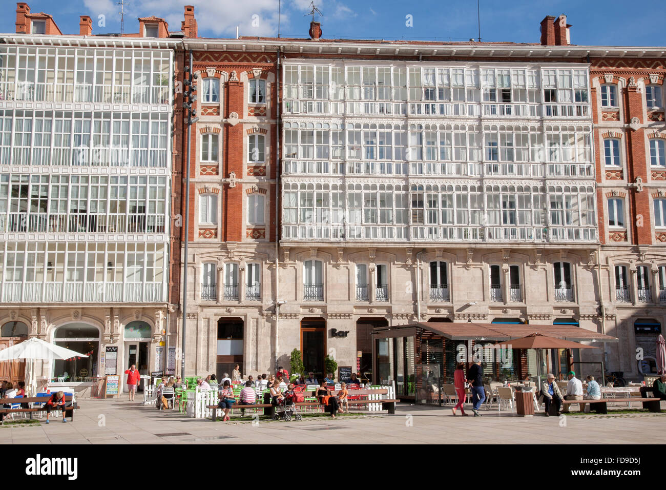 Rey San Fernando Platz Plaza, Burgos, Spanien Stockfoto