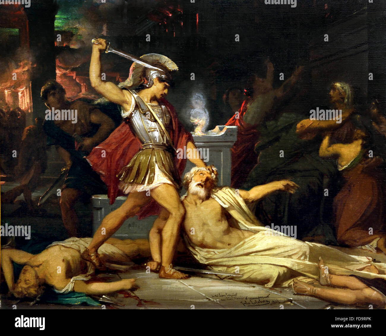 La Mort de Priamos der Tod des Priamos 1861 Jules Lefebvre 18361911