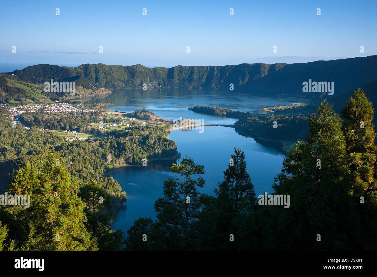Lagoa das Sete Cidades, Ilha de São Miguel, Açores Stockfoto