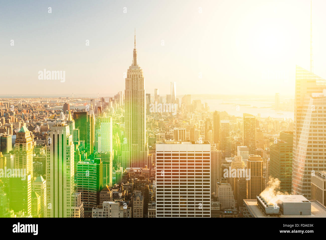New York City Skyline mit Empire State Building Stockfoto