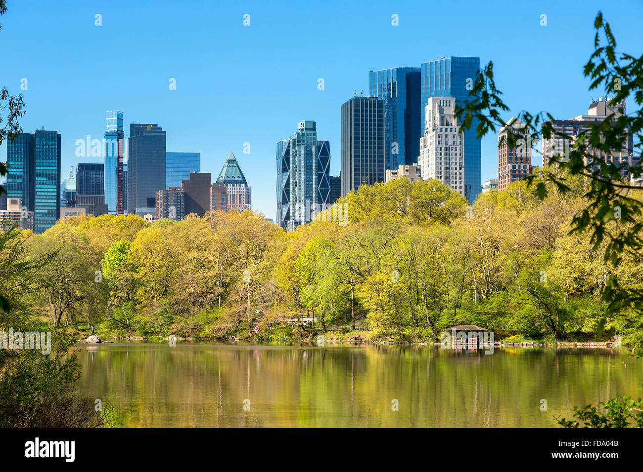 Hochhäuser nahe Central Park Stockfoto