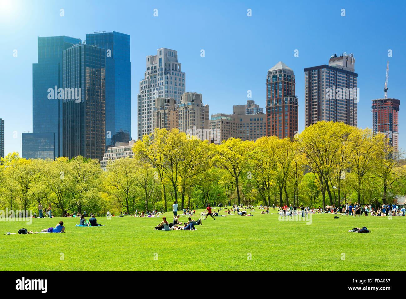 Hochhäuser nahe Central Park Stockfoto