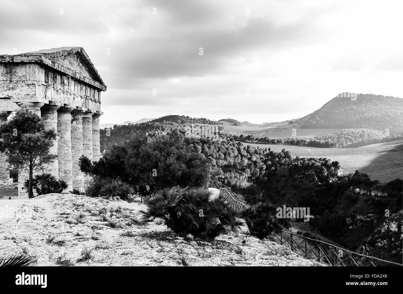 Der dorische Tempel von Segesta, Sizilien gebaut im späten 5. Jahrhundert v. Chr. Stockfoto