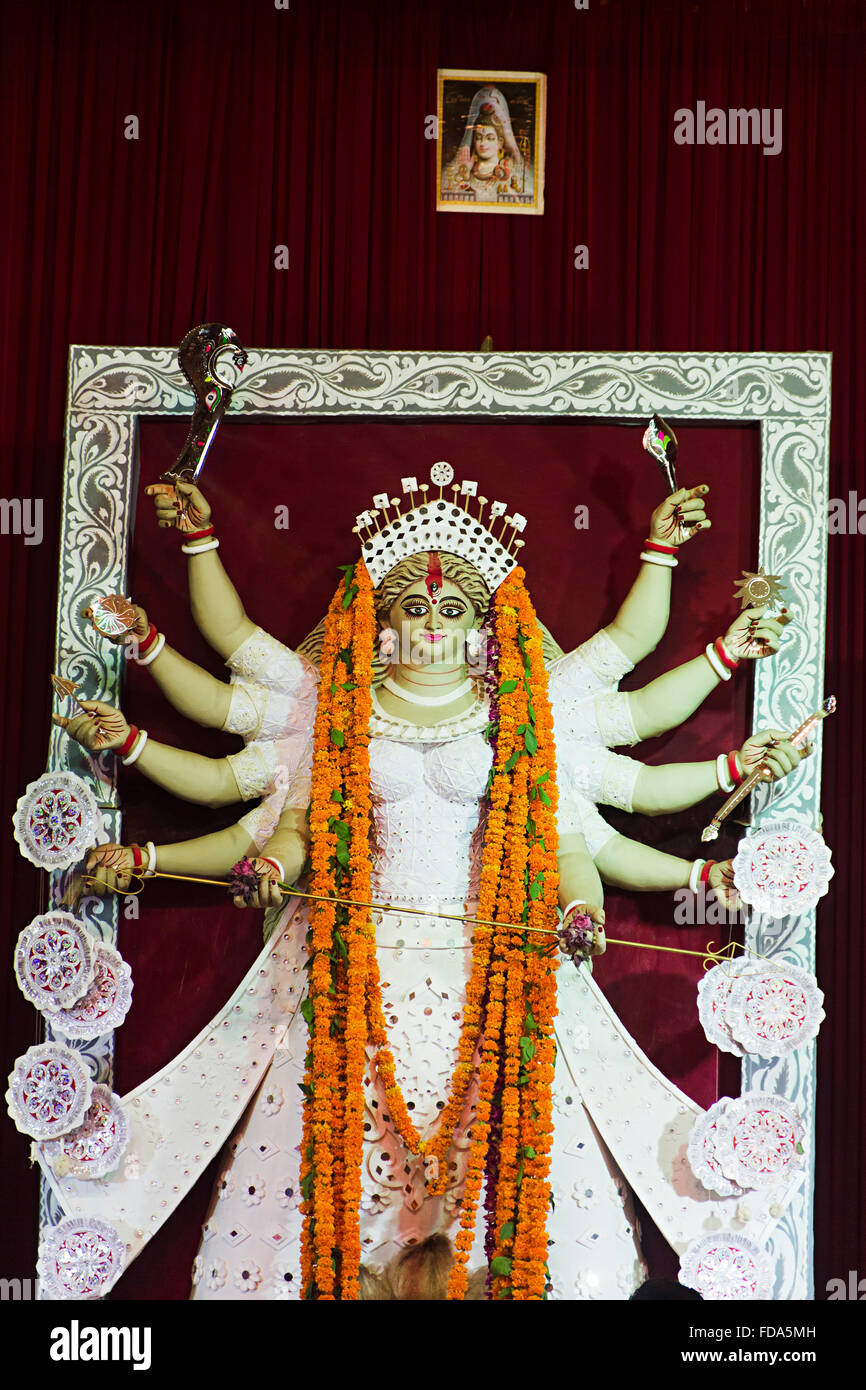 Durga Puja Statuen Tempel Gottes niemand Stockfoto