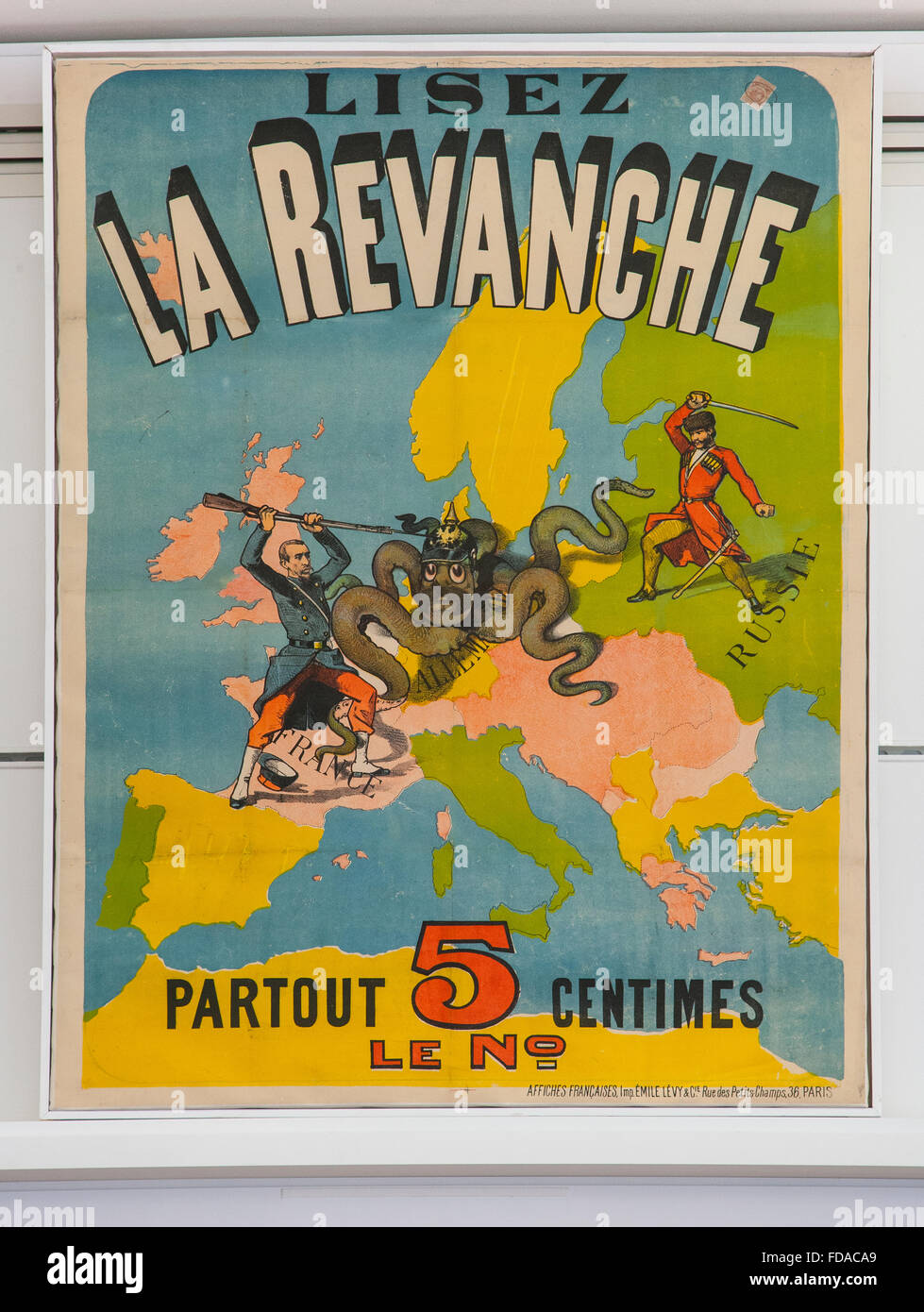 La Revanche großen Krieg Veröffentlichung Titelseite Buch Stockfoto