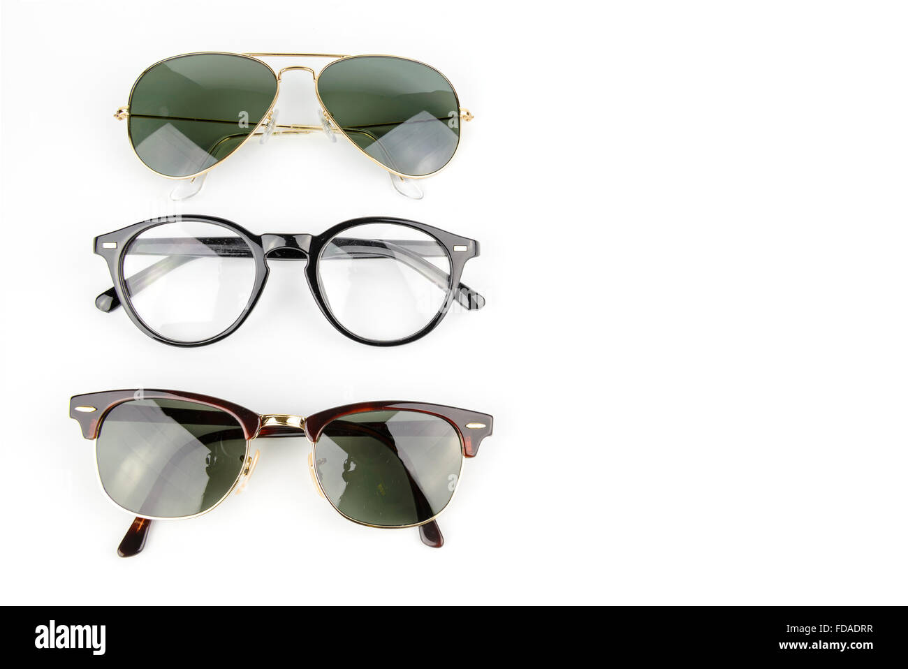 Herren Accessoires klassische Sonnenbrillen, Aviator-Stil, Stockfoto