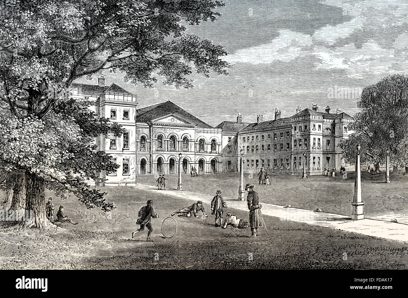 Das Findelhaus, 19. Jahrhundert, Bloomsbury, London, England Stockfoto