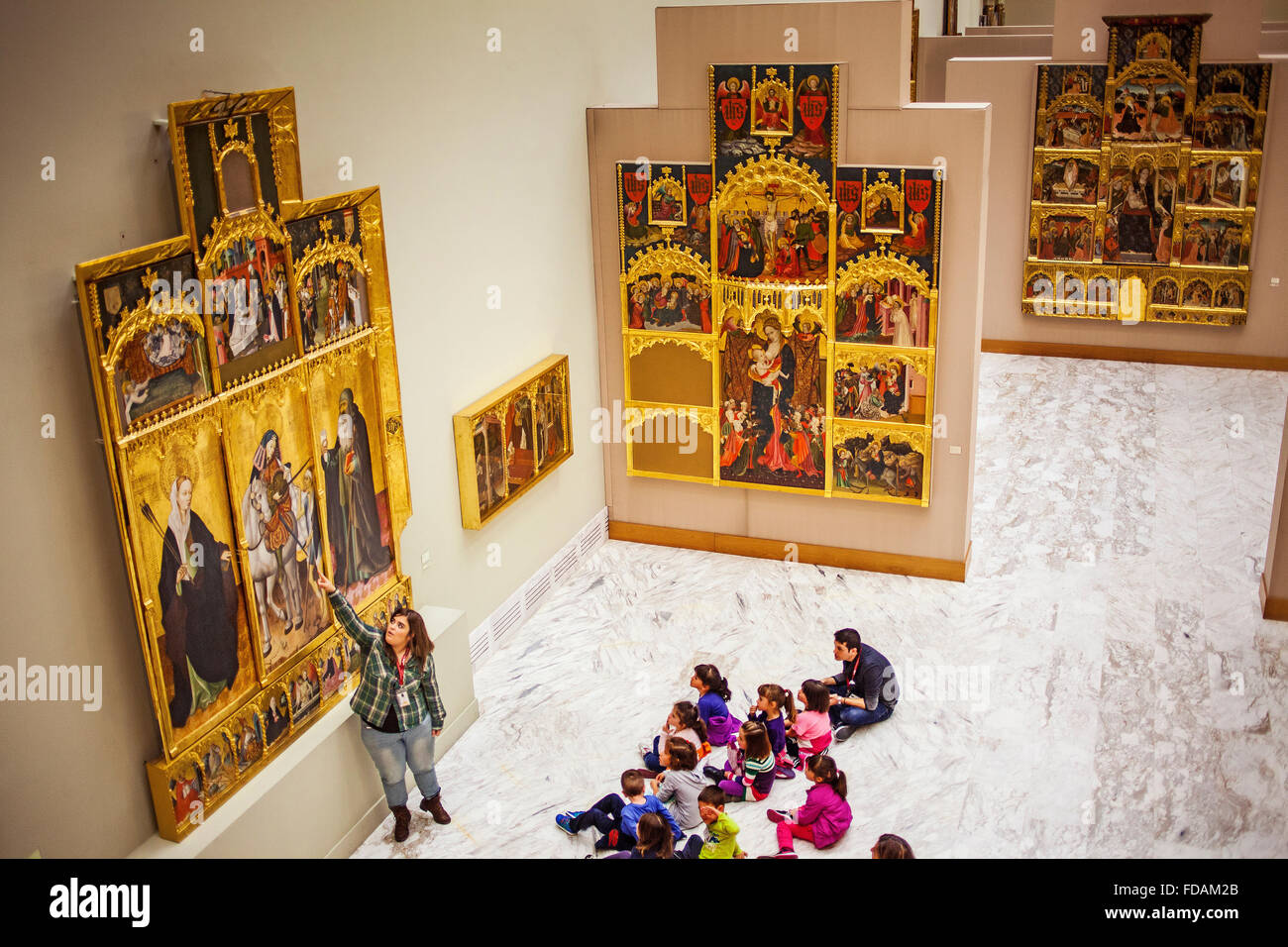 Museum der bildenden Künste. Die Zimmer der "Retablos". Valencia, Spanien. Stockfoto