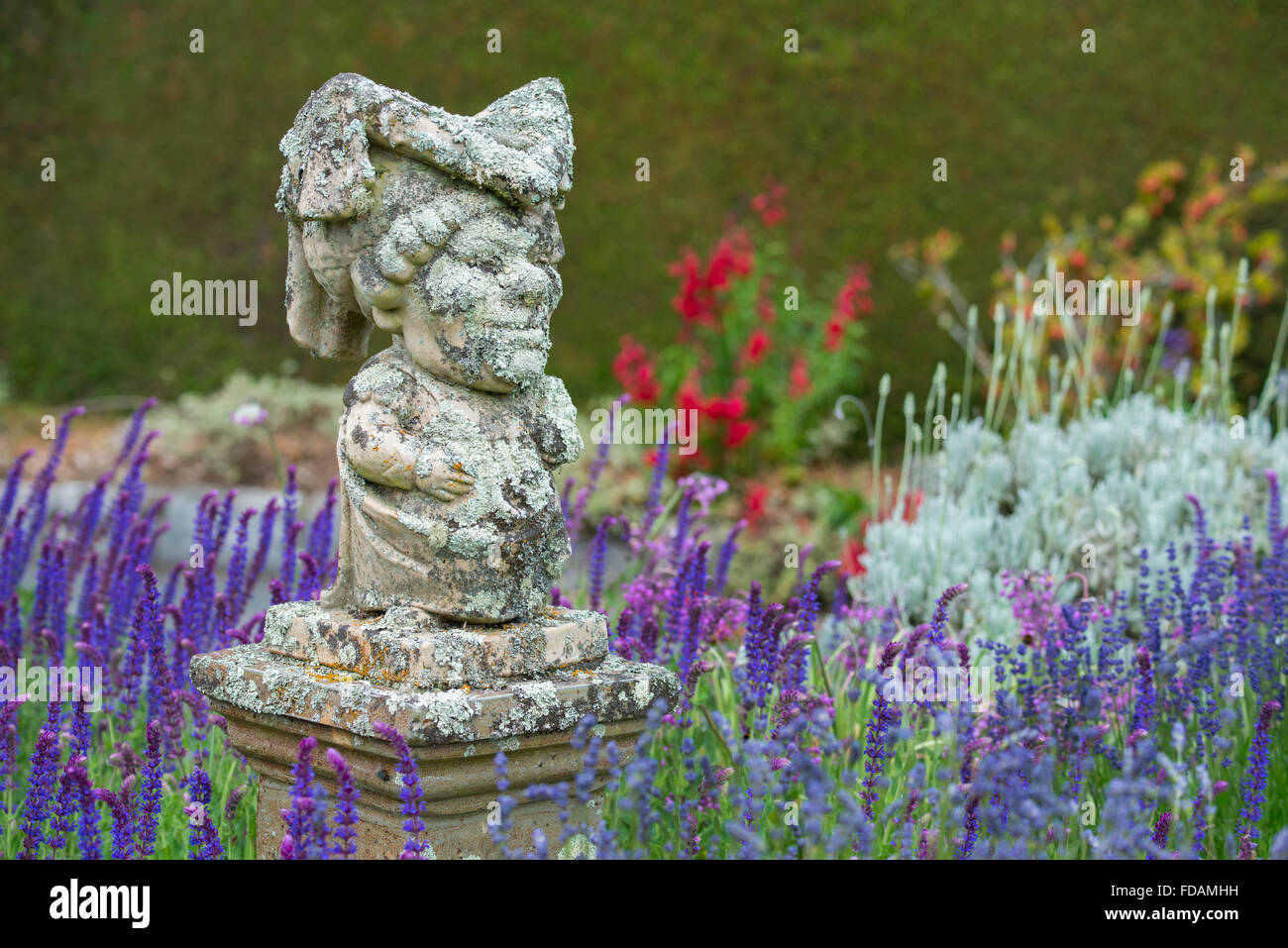 Neuseeland, Südinsel, Dunedin, Otago Peninsula. Larnach Castle. Schlossgarten mit dem New Zealand Gardens Trust aufgeführt. Stockfoto