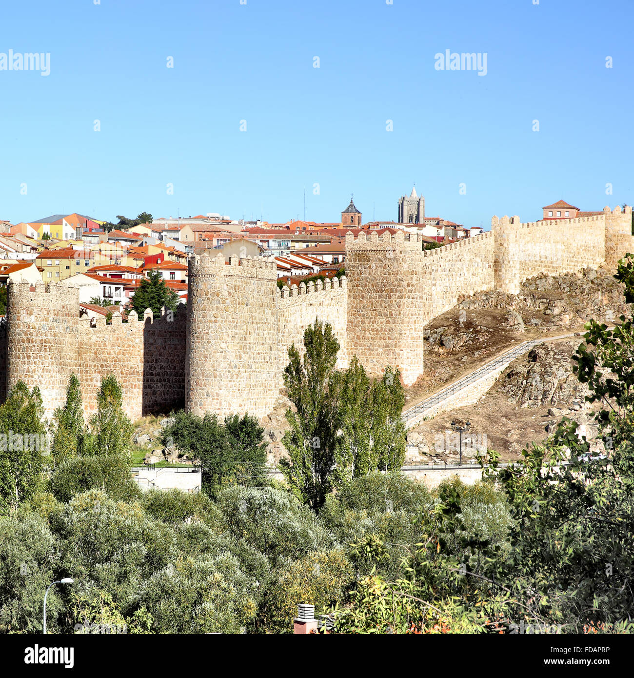 Ansicht von Ávila, Kastilien und Leon, Spanien Stockfoto