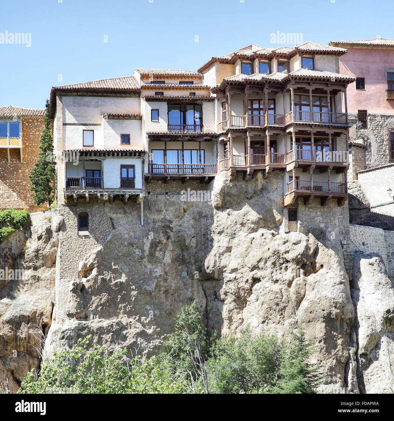 Alten hängenden Häuser (Casas Colgadas) in Cuenca, Spanien Stockfoto