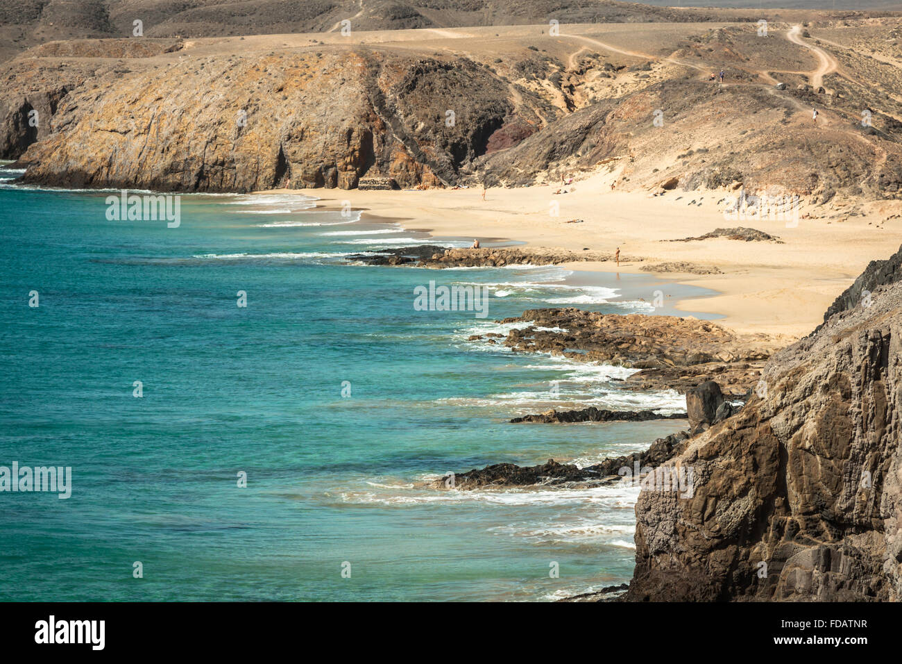 Papagayo Strand, Lanzarote. Kanarischen Insel. Stockfoto