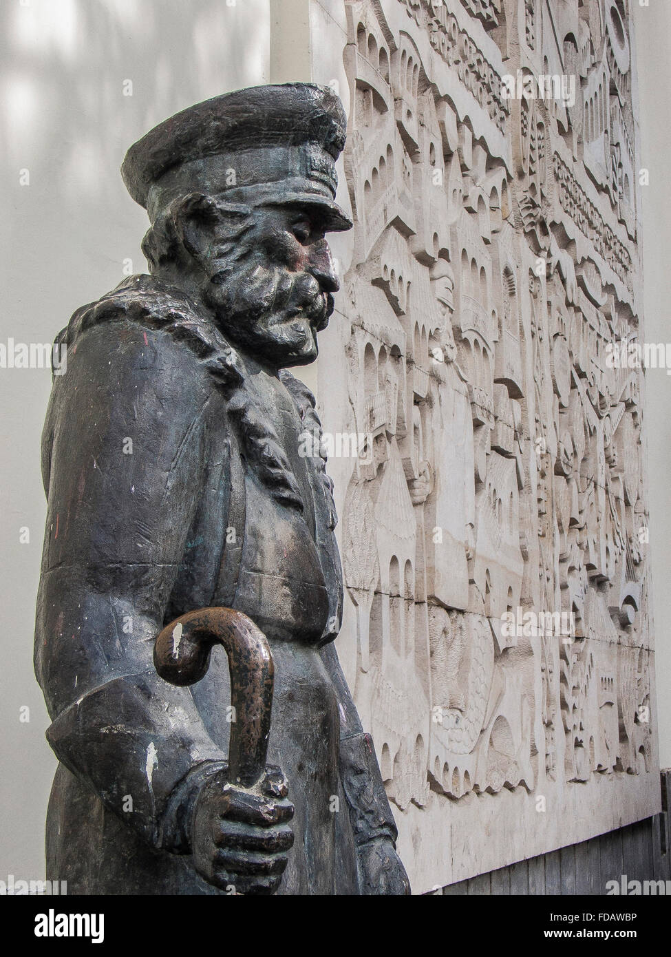 Skulptur im alten Tiflis (Tbilissi), Georgien. Stockfoto