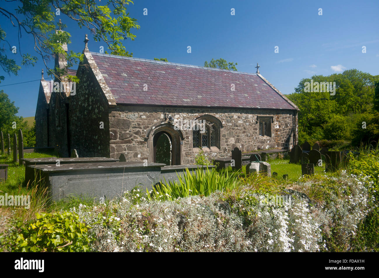 St Gwynhoedl Kirche Llangwnnadl Cardigan Halbinsel Lleyn Gwynedd North Wales UK Stockfoto