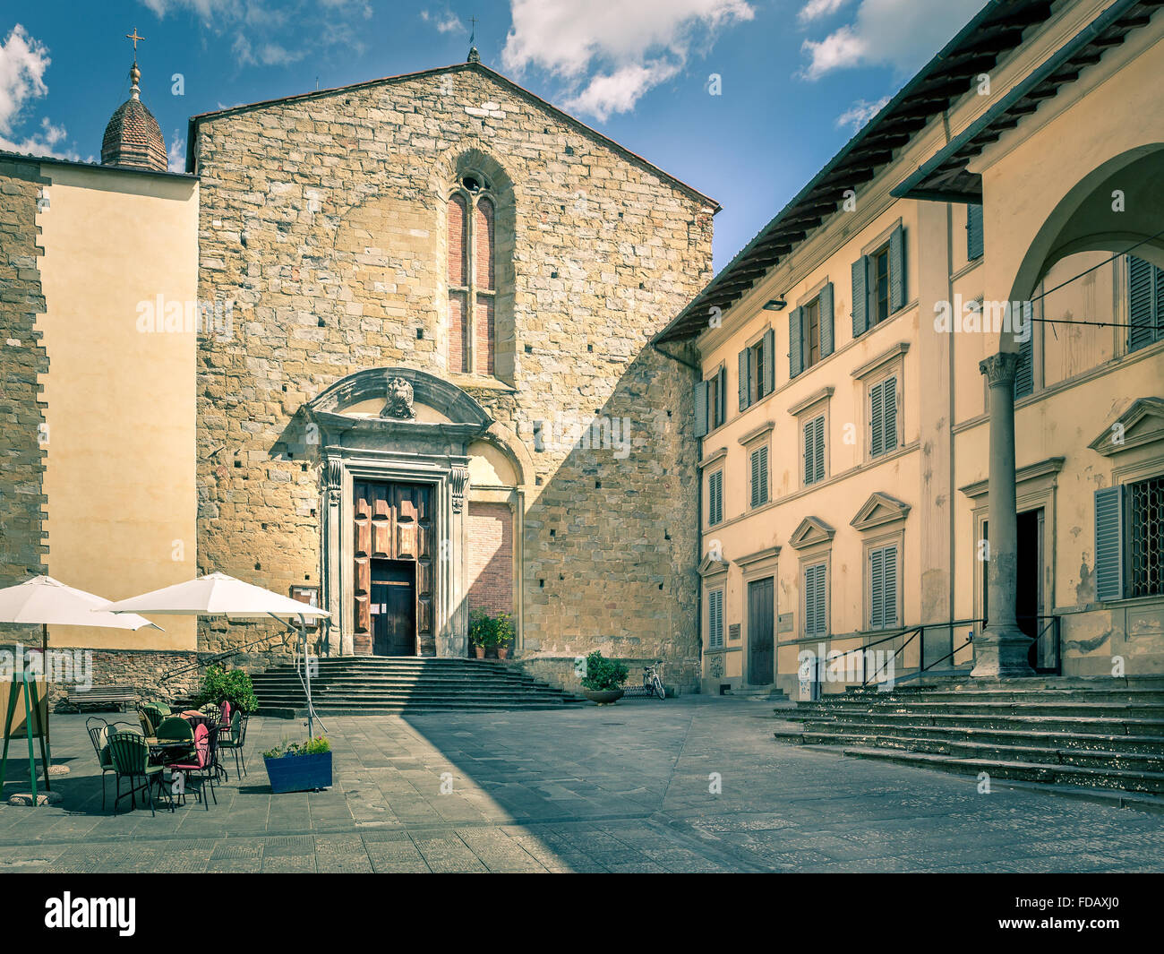 Antike Kirche und Architektur in der Toskana Arezzo, Italien Stockfoto