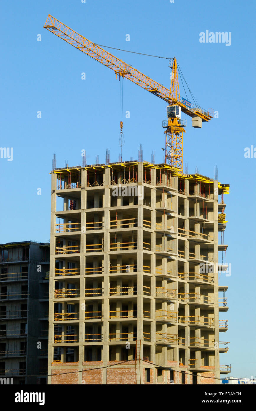 Russland. St. Petersburg. Bau von Wohneigentum. Stockfoto