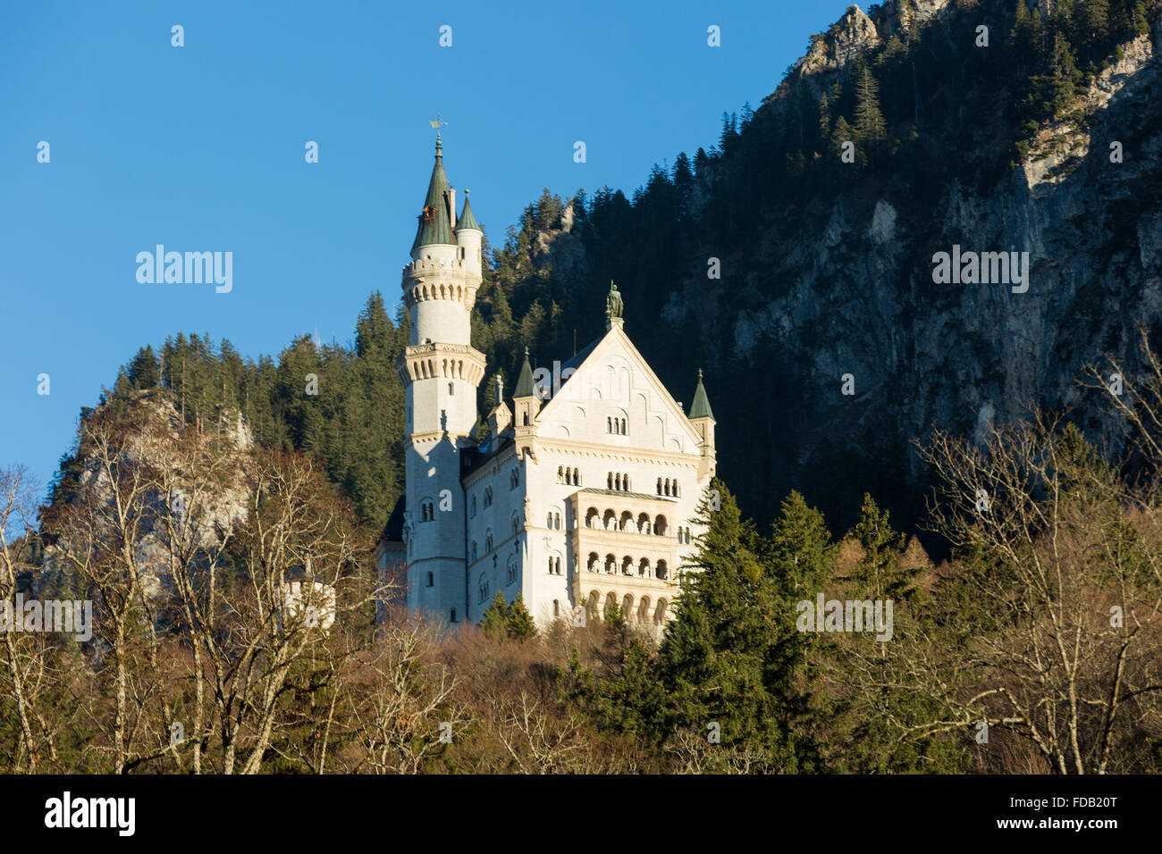 Schloss Neuschwanstein in der Nähe von Füssen, Bayern, Deutschland Stockfoto