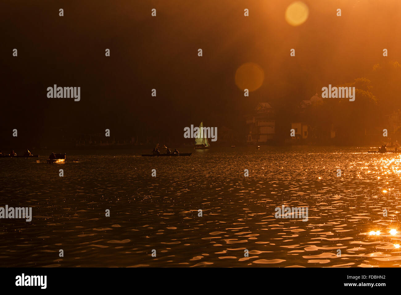 Hill Station River Boat niemand Stockfoto