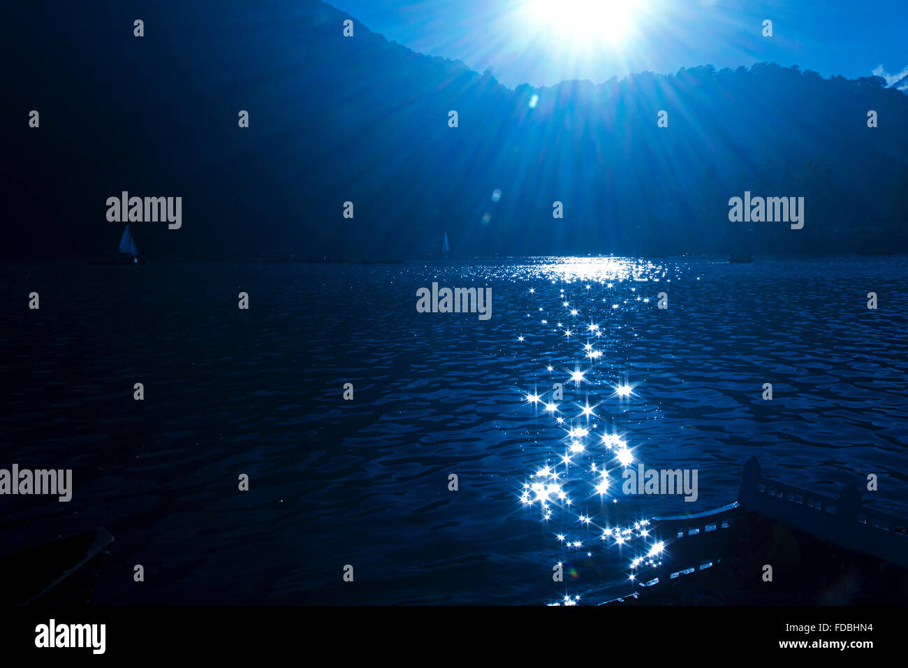 Hill Station River Boat niemand Stockfoto