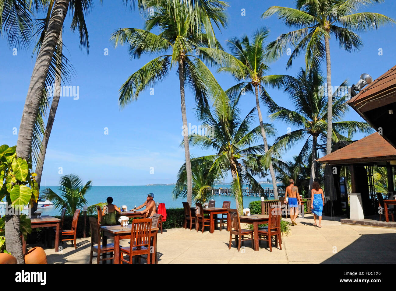 Coco Palm Beach Resort, Maenam Beach, Koh Samui Island, Provinz Surat Thani, Thailand, Südostasien Stockfoto