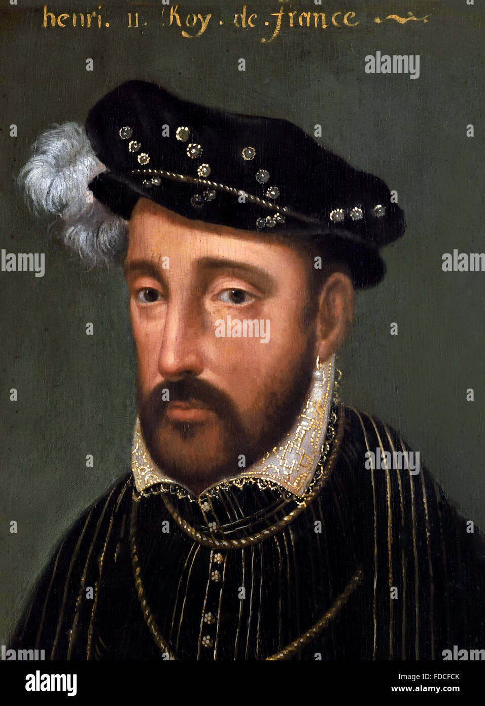 Porträt von König Heinrich II. - Heinrich II. König von Frankreich Heinrich II. (Französisch: Henri II.; 31. März 1519 – 10. Juli 1559) Stockfoto