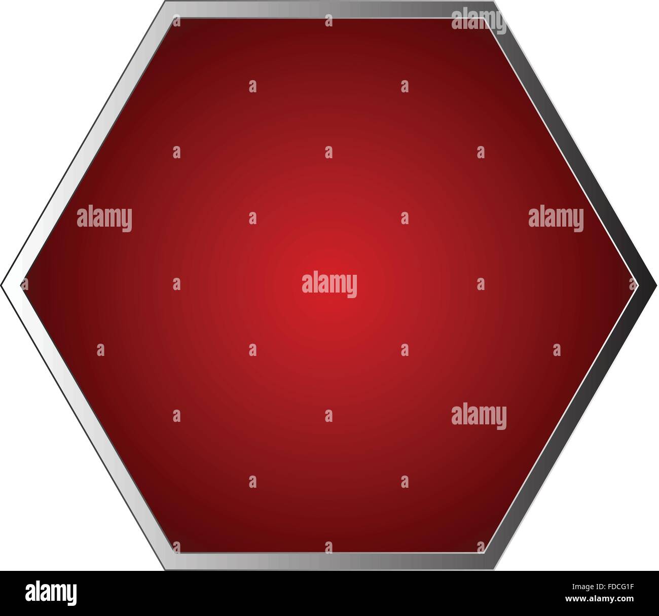 Leere, leere Stoppschild isoliert auf weiss. Vektor-Illustration. Stock Vektor