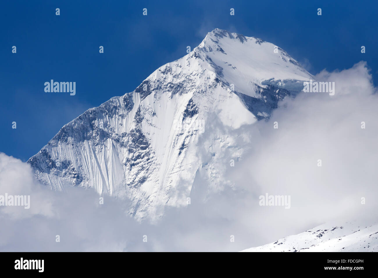 Nilgiri-Massivs, Mustang, Nepal. Stockfoto