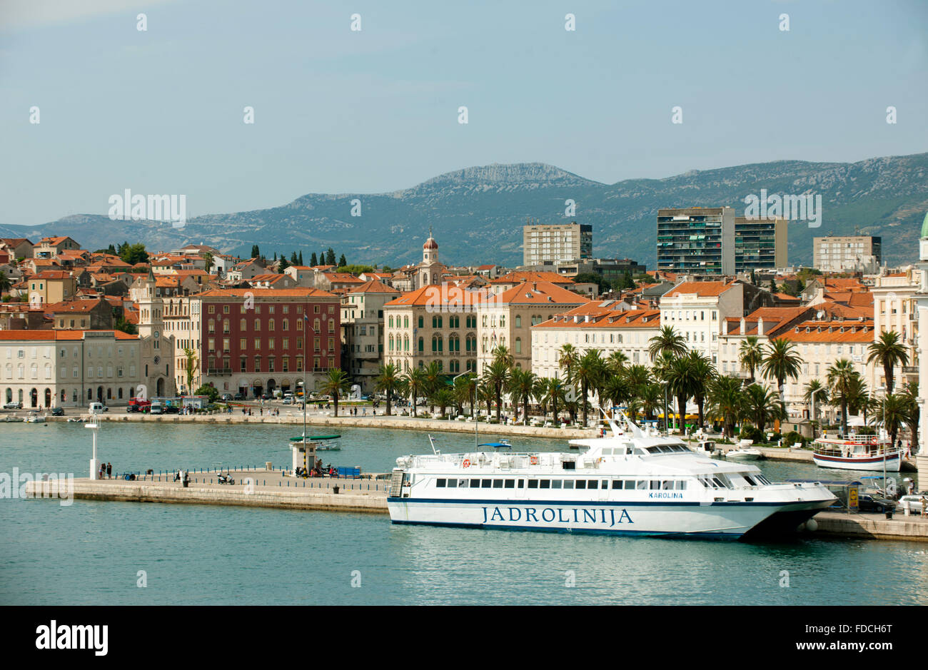 Fernsehreihe, Dalmatien, Split, am Fährhafen Stockfoto