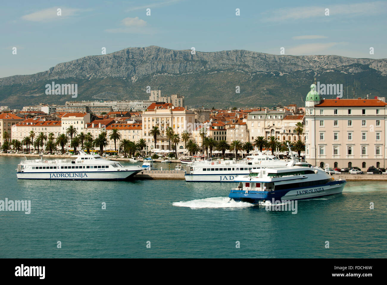 Fernsehreihe, Dalmatien, Split, am Fährhafen Stockfoto