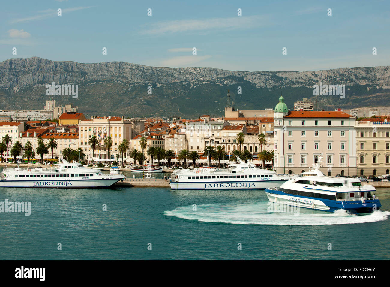 Fernsehreihe, Dalmatien, Split, am Fährhafen Stockfoto
