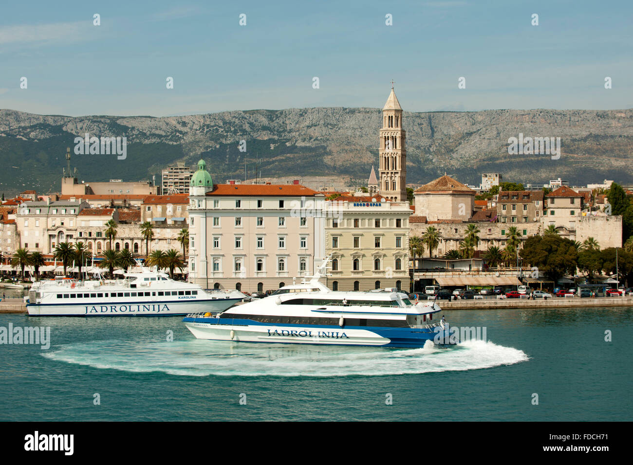 Fernsehreihe, Dalmatien, Split, am Fährhafen Stockfoto