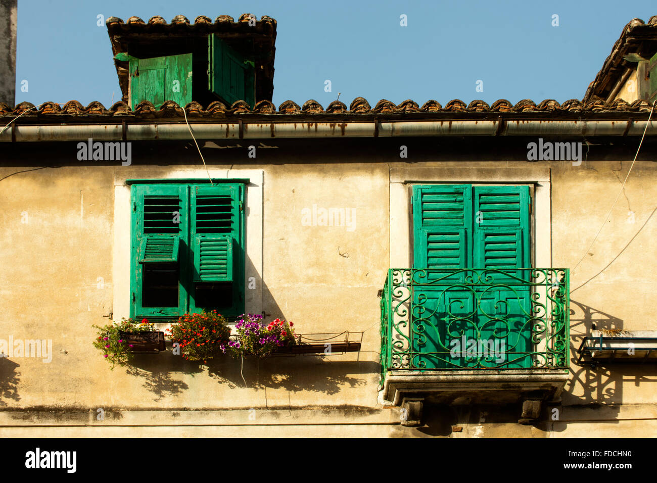 Fernsehreihe, Dalmatien, Split, Trg Brace Radic, Häuser eine der Westseite Stockfoto