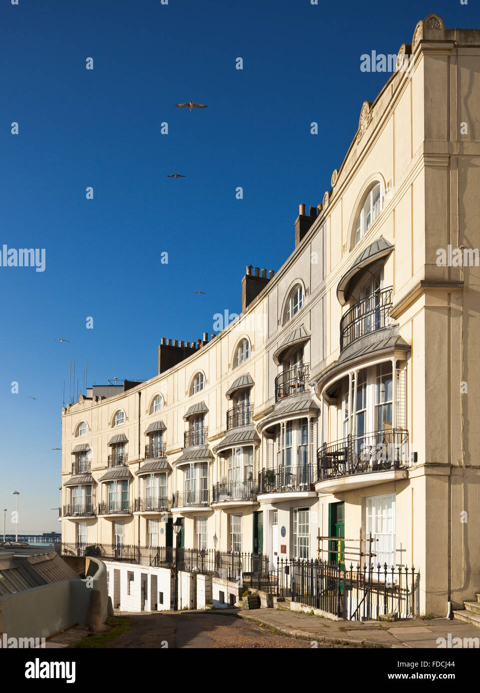 Die Regency Architektur von Pelham Halbmond, Hastings. Stockfoto