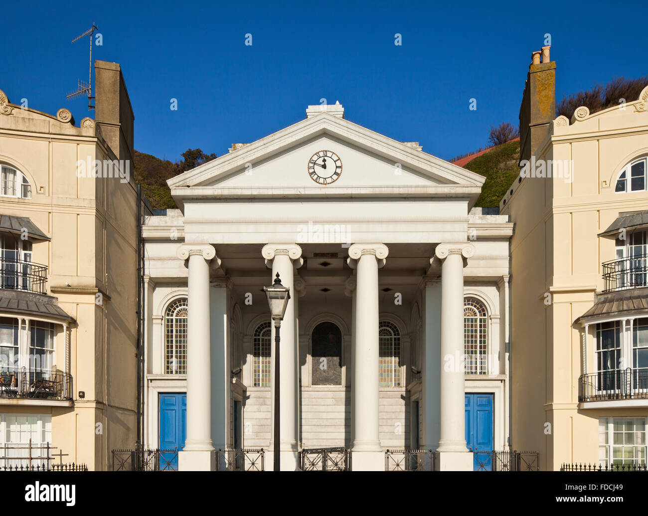 Die Regency Architektur von St. Mary in der Schlosskirche in Pelham Halbmond, Hastings. Stockfoto