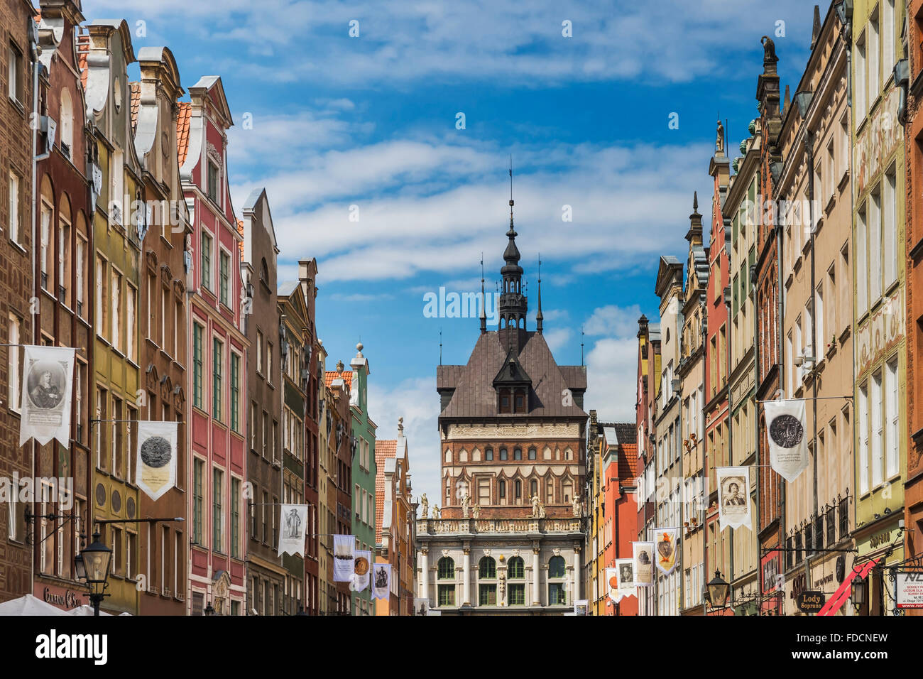 Das goldene Tor (Zlota Brama) war von 1612 bis 1614 im Stil des niederländischen Manierismus gebaut, Stockfoto