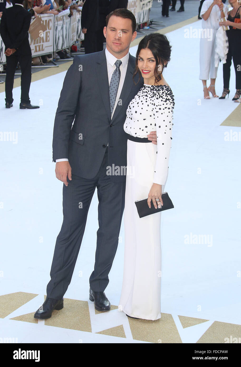 30. Juni 2015 - London, England, UK - Channing Tatum und Jenna Dewan-Tatum Teilnahme an "Magic Mike XXL" Europäische Premiere bei Vue We Stockfoto