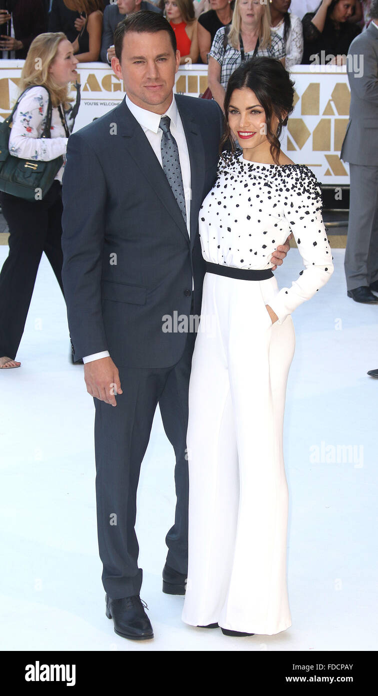 30. Juni 2015 - London, England, UK - Channing Tatum und Jenna Dewan-Tatum Teilnahme an "Magic Mike XXL" Europäische Premiere bei Vue We Stockfoto