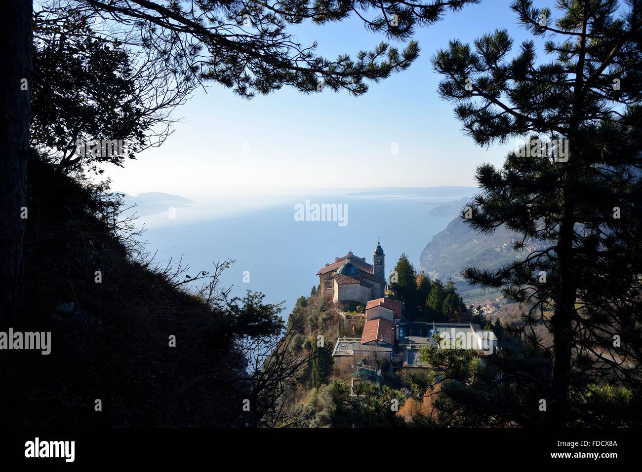 Santuario di Montecastello, Tignale, Gardasee, Provinz Brescia, Lombardei, Italien Stockfoto