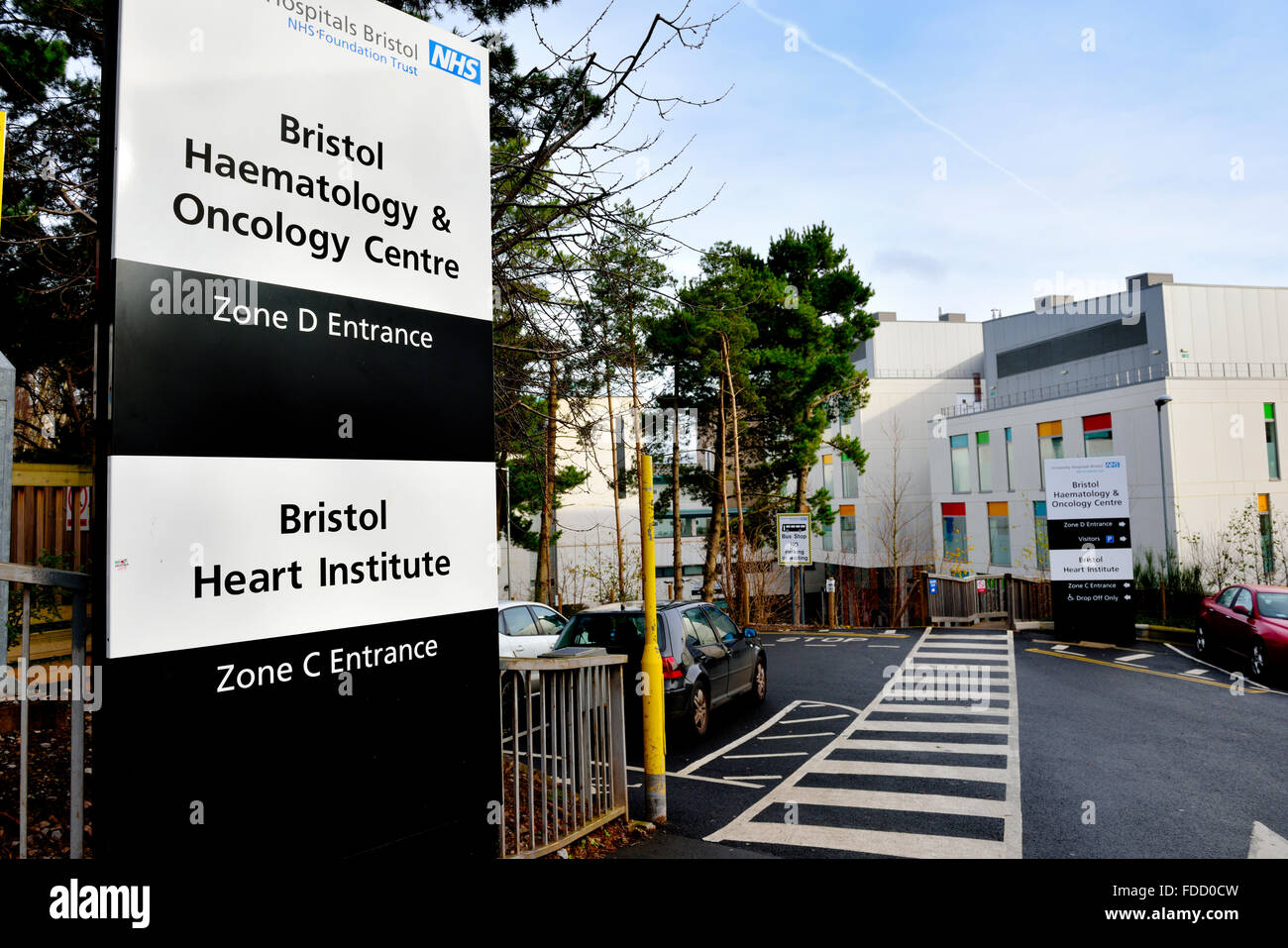 Bristol University NHS Krankenhäuser Hämatologie, Onkologie Zentrum zusammen mit Herz-Institut, England Stockfoto