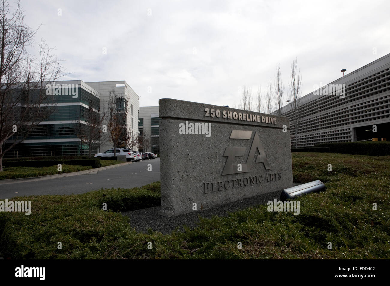 Ein Blick auf Electronic Arts Hauptsitz in Redwood City, Kalifornien Stockfoto