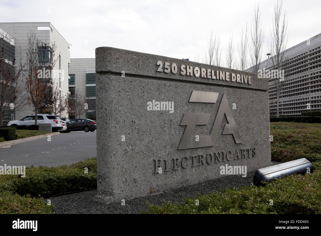Ein Blick auf Electronic Arts Hauptsitz in Redwood City, Kalifornien Stockfoto