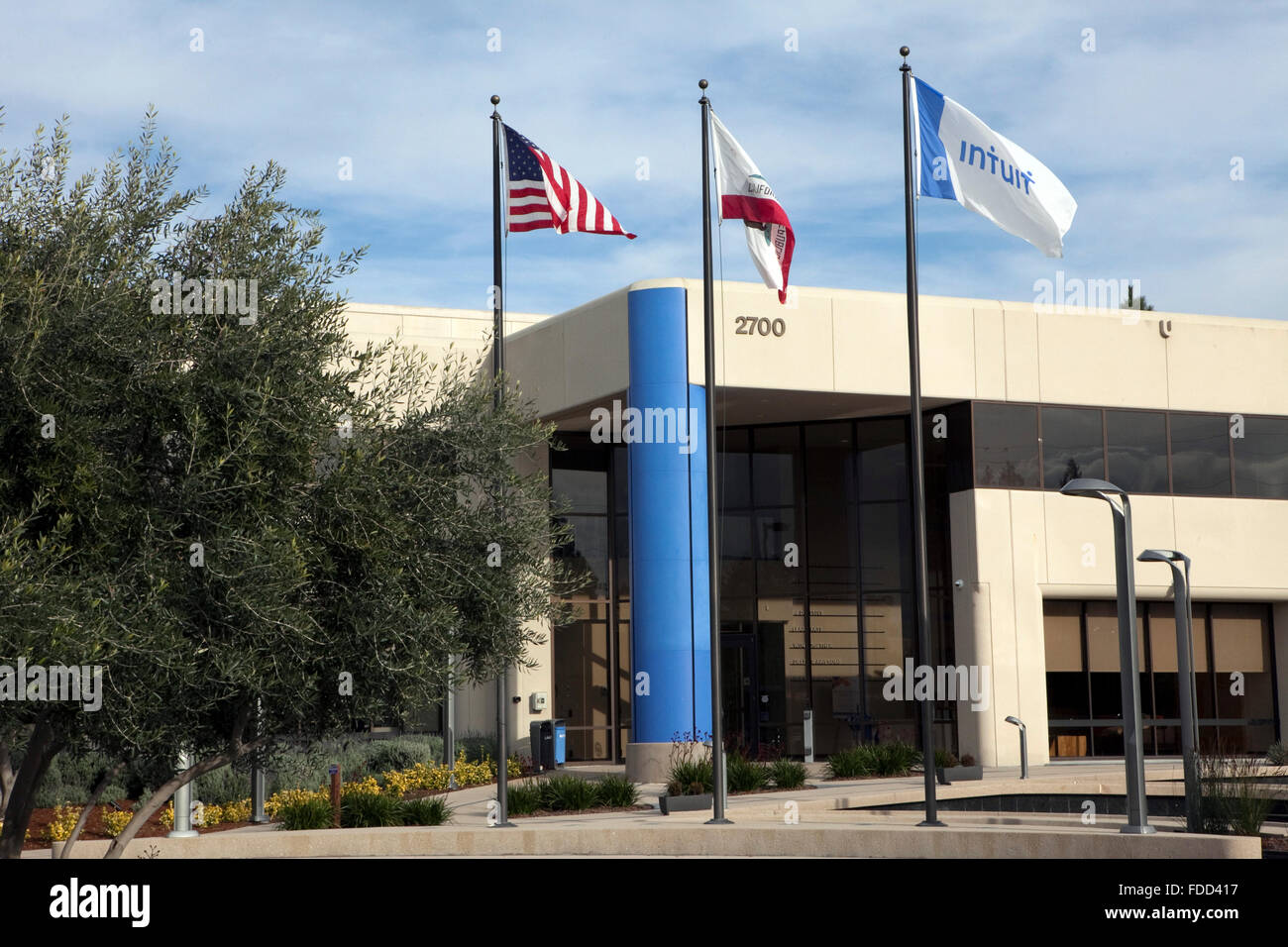 Einen Überblick über Intuits Firmenzentrale in Mountain View, Kalifornien Stockfoto