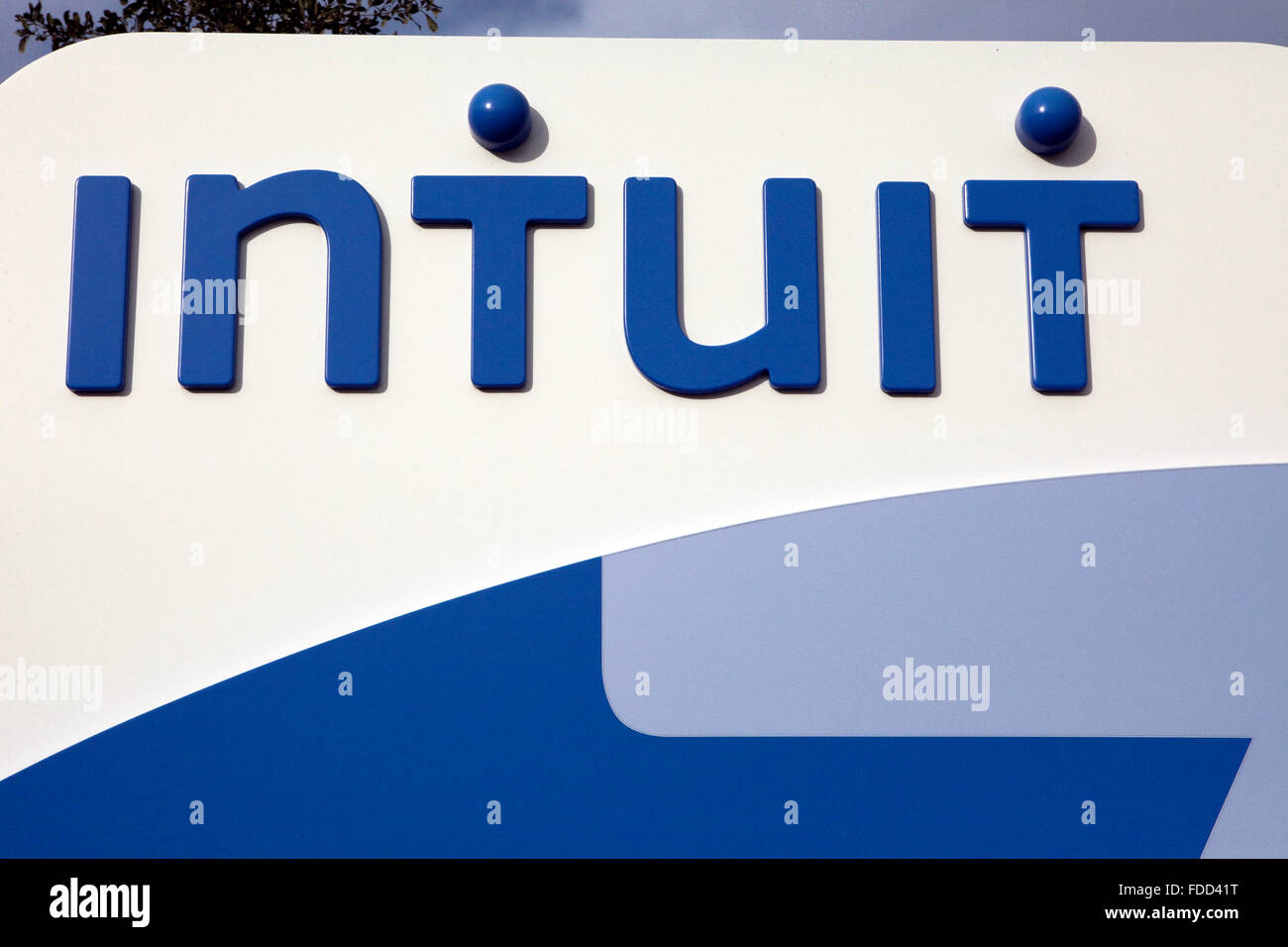 Einen Überblick über Intuits Firmenzentrale in Mountain View, Kalifornien Stockfoto