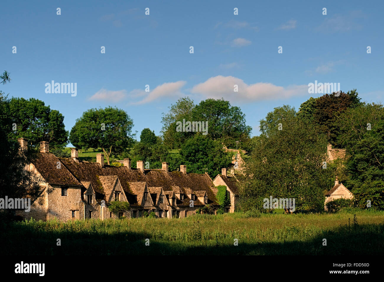 Arlington Row in Bibury, Gloucestershire, Cotswolds, England, Großbritannien, Europa Stockfoto
